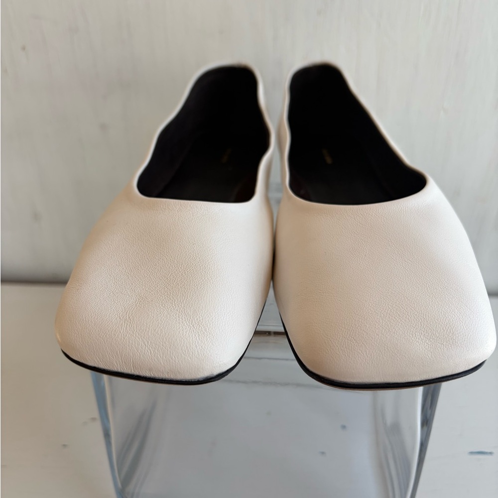 The Row Square Toe Ballet Flats White 9.5 - Picture 8 of 9